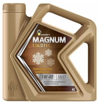 РОСНЕФТЬ Масло моторное Magnum Coldtec 5W40 синт SN/CF 4л