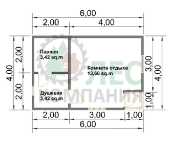 Баня 4x6 из профилированного бруса