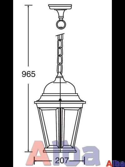 Astoria 405 2L черн Парковый светильник