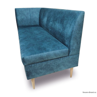 Кухонный ДИВАН "ФОРУМ-8Б" с боковой спинкой, Синий Левый