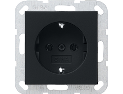 0188005 Gira, Розетка 2P+E, матовый черный