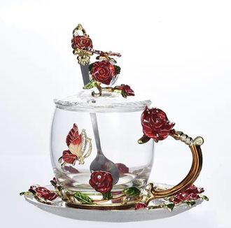 Креативная чашка Красная роза Набор
