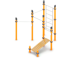 2279.50 Воркаут «4 турника, шведская стенка и скамья для пресса»