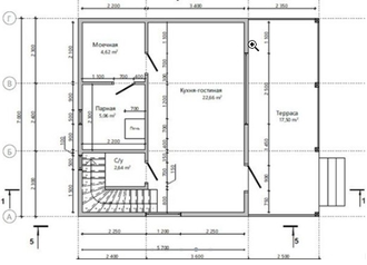 Двухэтажный каркасный дом с двумя спальнями 85м² (SK65)