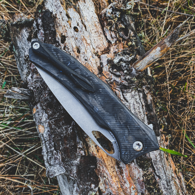 Складной нож Бизон сталь Elmax, рукоять карбон