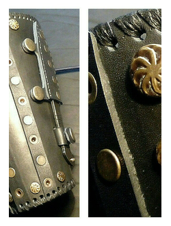 Наруч с ножом с усиливающими элементами.