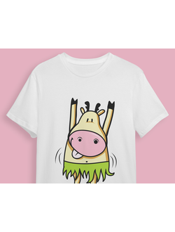 Майка с весёлой коровкой