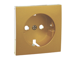 Efapel 90631 TDU, Лицевая панель розетки 2К+З, без шторок, золото