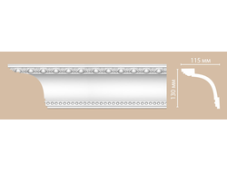Плинтус потолочный из полиуретана DECOMASTER DT-88107