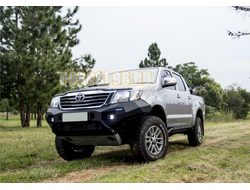 Бампер силовой передний алюминиевый (черный) Toyota Hilux Vigo (2011-2015)
