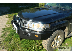 Передний силовой бампер серии Трофи на Nissan Patrol Y61 2004-2010 (02.008.13)
