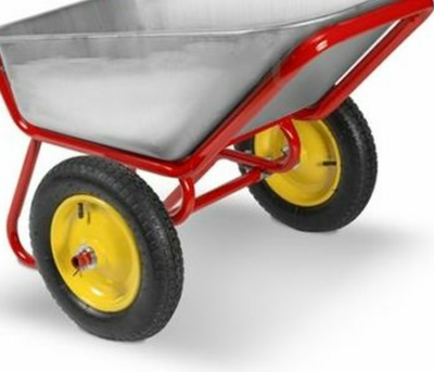 Тачка строительная ВАРЯГ-ТСт 110/2П, 2 колесная LUX П-образная ручка