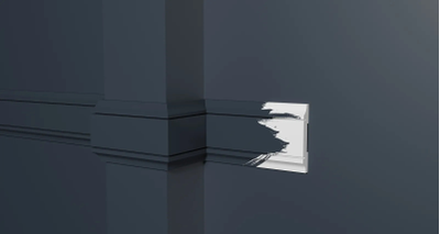 Молдинг Decor Dizain DD32, дюрополимерный, влагостойкий, под покраску, длина 2 м