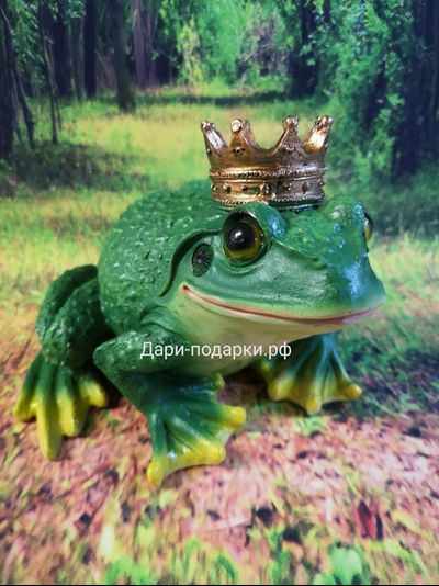 ЛЯГУШКА - ЦАРЕВНА с короной  20*22см  0,7кг   полистоун Россия 1038/012813