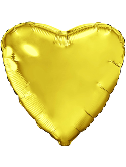 шар сердце золото 45см (фшц)