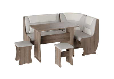 Кухонный уголок Уют тип 3 Дуб молочный (Бонмебель)