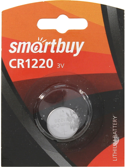 Батарейка CR1220 литиевая Smartbuy SBBL-1220-1B 3V  1 шт