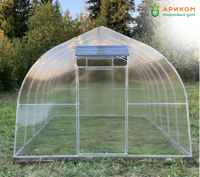 Теплица  «КАПЕЛЬКА ЛЮКС»  (оцинкованный каркас 20х30 мм, шаг дуги 0,65 метр)