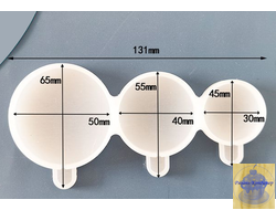 ФОРМА СИЛИКОНОВАЯ ДЛЯ ЛЕДЕНЦОВ «Круги 3 в 1»