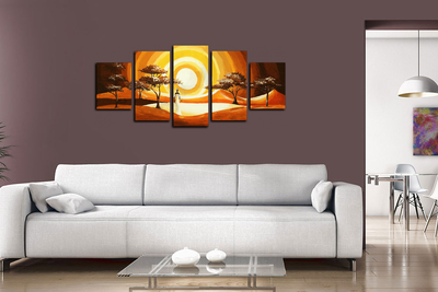 Модульная картина "Солнце и черная невеста"