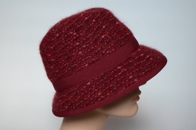 Бордовая фетровая шляпа для женщин италия vizio фото
