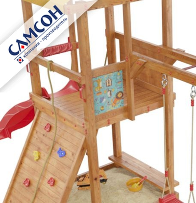 ДЕТСКАЯ ДЕРЕВЯННАЯ ИГРОВАЯ ПЛОЩАДКА САМСОН МАДАГАСКАР в Воронеже