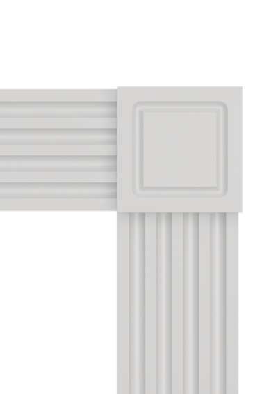 Декоративный элемент для стыковки наличников (молдингов) для дверей и любых прямоугольных проёмов