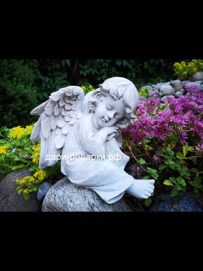 Ангел, спящий на коленке  24*20см   0,8 кг   полистоун Россия 1178//085011
