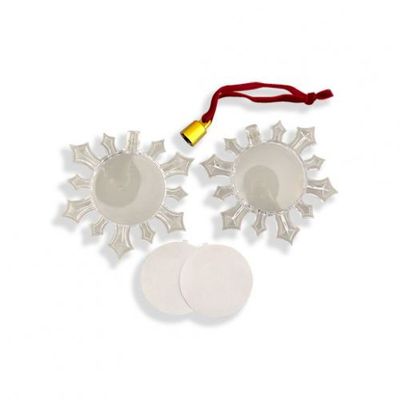 Снежинка-подвеска прозрачная под вставку. D100мм (D вставки 48мм)