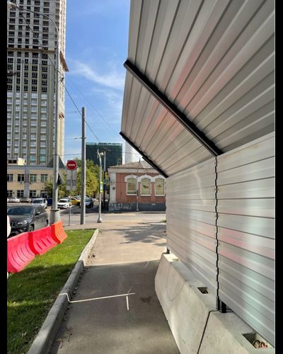 3АН строительное ограждение с козырьком