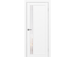 Межкомнатная дверь "Турин-555" белый снежный (стекло сатинато)