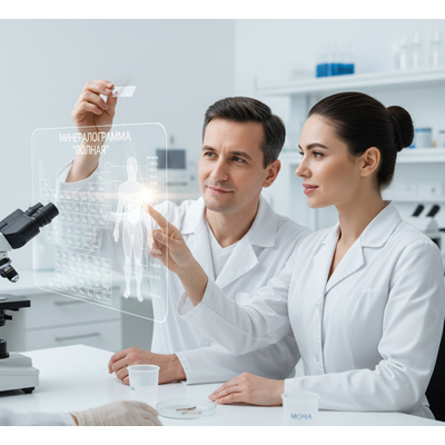 Минералограмма «Полная»: Комплексное исследование 70 элементов (волосы/ногти/моча)