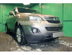 Защита радиатора Opel Antara I (рестайлинг) 2010- black середина PREMIUM