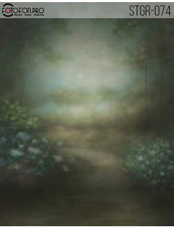 Фотофон на холсте «Клумба»