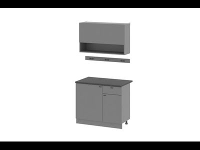 Кухонный Гарнитур "Энни" (1,0м) Графит