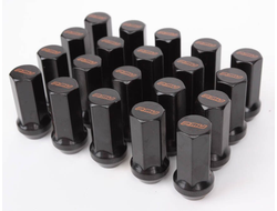 Комплект гаек PMU конус 12*1,25 черный HEX 17