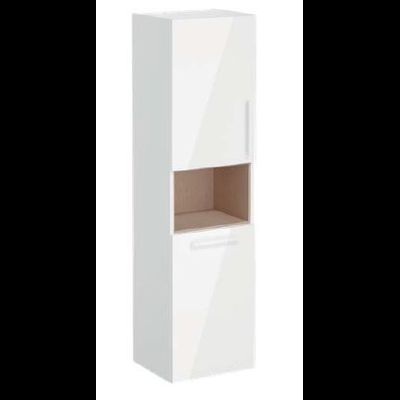 Пенал высокий, Vitra Root, 40 см, с корзиной для белья, глянцевый белый, левосторонний, 66237