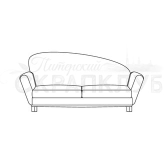 Штамп диван со скошеной спинкой