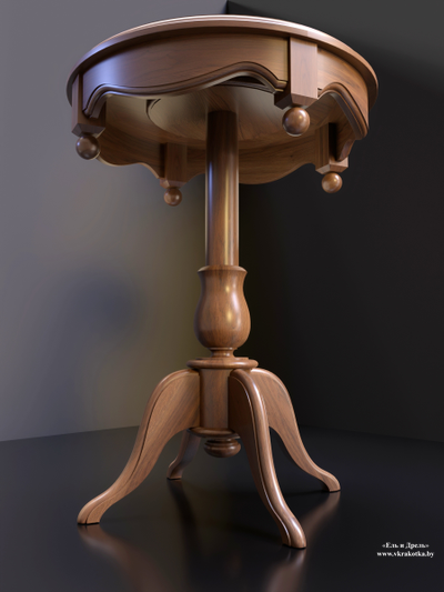3d модель столика круглого