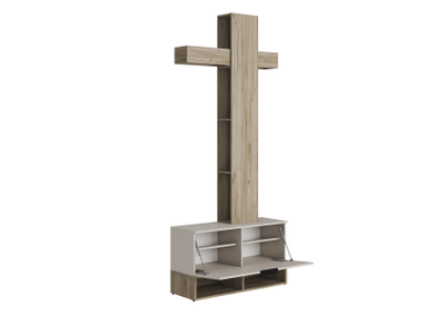 Бохо прихожая Дуб Крафт Серый/Кашемир