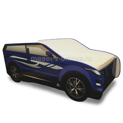 ЗБ010 Кровать "Rover" синий. Размер: 740*670*1740. Спальная зона: 700*1570.