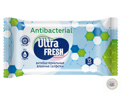 Салфетки влажные Ultra Fresh. Упаковка 15шт