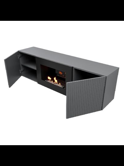 Тумба с биокамином Firelight BFP/P-1400L графит