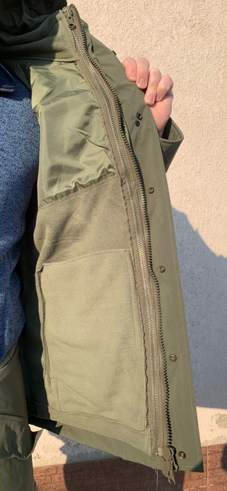 Костюм мембрана + флисовый костюм олива (2в1) Размеры: M, XXL 3XL