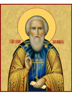 Сергий Радонежский, святой преподобный. Рукописная икона.