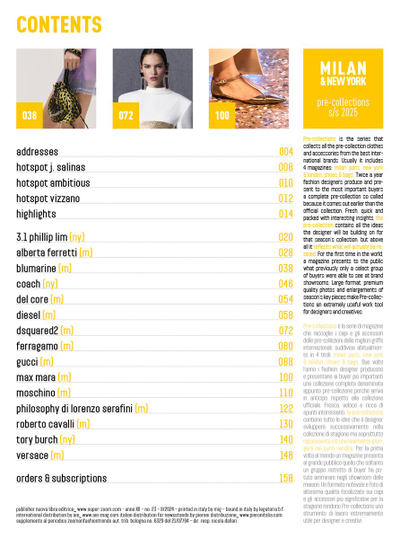 Pre-Collections Magazine Milan & New York Spring-Summer 2025 Иностранные журналы о моде,Intpressshop