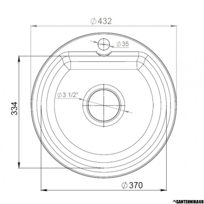 Мойка композитная GRANFEST SMART GF-SM 435 D=432 (бежевый белый песочный)
