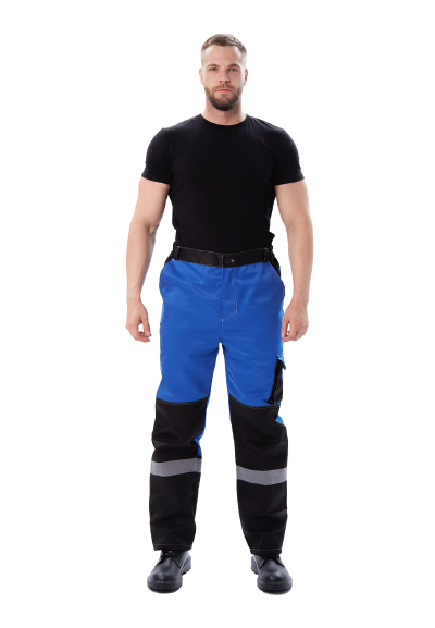 Костюм мужской "Волгарь" летний с брюками василек/черный