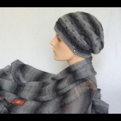 Итальянский палантин Vizio 7014 SX темно - серый