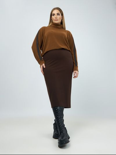 Юбка плиссе для полных в бутике модной одежды большого размера в центре СПб